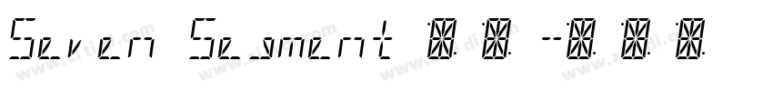 Seven Segment 系列字体转换